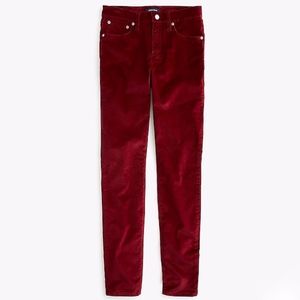 J.CREW 9 HIGH-RISE TOOTHPIUCK JEAN IN VELVET SIZE
